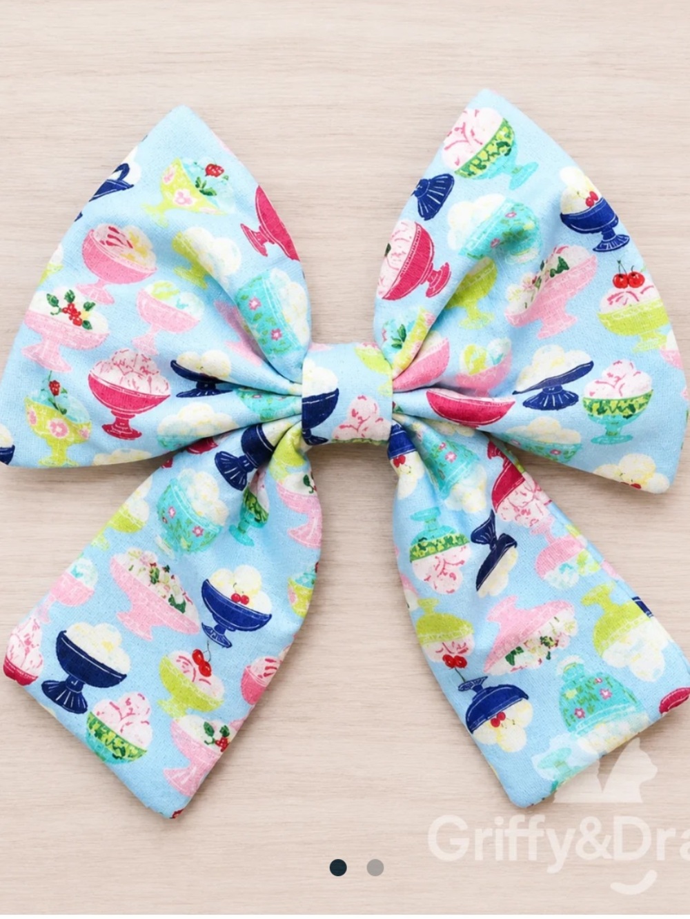 Blue Sundae Pet Bow